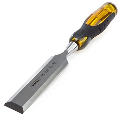 Image of Stanley 0 16 263 FatMax Thru Tang Chisel, Yellow, 32mm