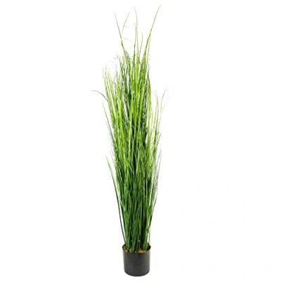 Image of Leaf Design UK Realistic Artificial Grass Plant with Pot,130cm