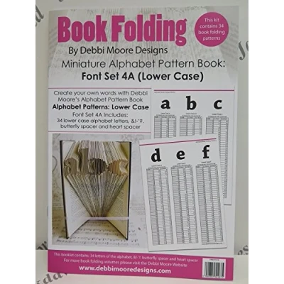 Image of Debbi Moore Book Folding Pattern Alphabet Font Set 4A Miniature (Lower Case)
