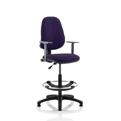Image of Eclipse Plus I Lever Task Operator Chair Purple + Arms Draughtsman Kit