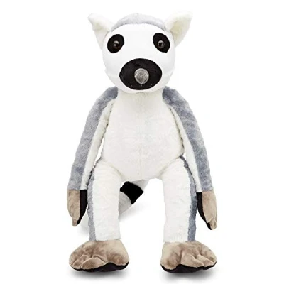 Image of Zappi Co Childrens Stuffed Soft Cuddly Large Plush Toy Lifelike Animal for Boys Kids (Ring Tailed Limur)