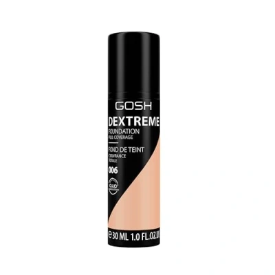 Image of GOSH Dextreme Full coverage Foundation 30ml I liquid, moisturising make up for a flawless complexion vegan face with high cover pimples and dark circles 006 Honey