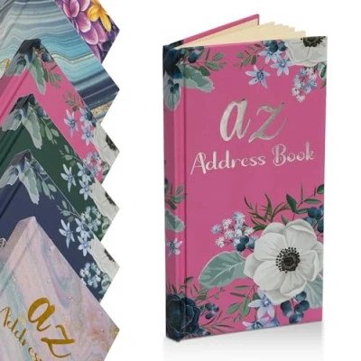 Image of Telephone Address Book A Z Index Hard Back Cover Slim