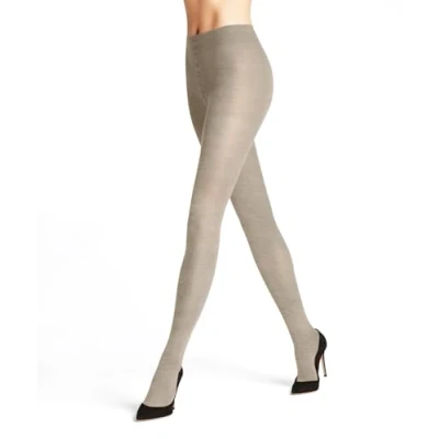 Image of FALKE Women&#039;s Family W Ti Sustainable Cotton Plain 1 Pair Tights, Beige Linen Melange 4541, M
