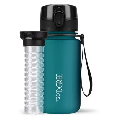 Image of 720DGREE Kids Water Bottle “uberBottle“ 350 ml softTouch +Fruit Infuser BPA Free Tritan, Leakproof, Reusable Drinking Waterbottle for Children, Kindergarten, School, Sports, Running