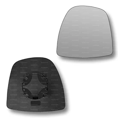 Image of Less4spares Replacement Wing Mirror Glass Left Compatible with Vauxhall Vivaro 2001 2014 CLIP ON Passnager Near Side N/S Convex