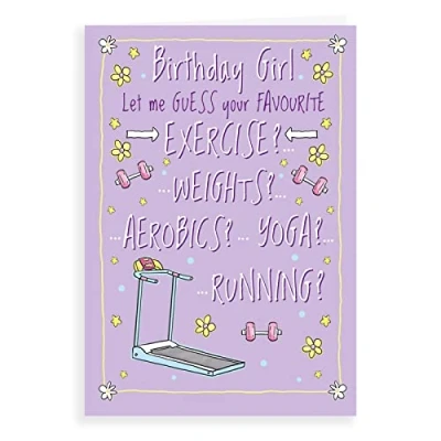 Image of Regal Publishing Humour Funny Birthday Card Exercise weights 7 x 5 inches
