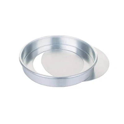 Image of Aluminium Sandwich Cake Tin with Removable Base 230mm