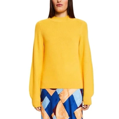 Image of ESPRIT Women&#039;s 103EE1I342 Pullover Sweater, 750/YELLOW, L