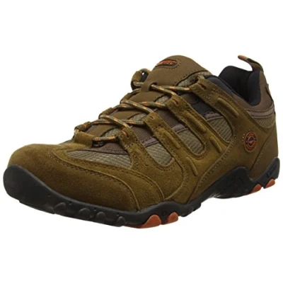 Image of Hi Tec Quadra Classic Men Low Rise Hiking Boots, Brown (Smokey Brown/Burnt Orange 041), 12 UK (46 EU)