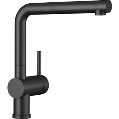 Image of Blanco 526148 Linus S Kitchen Sink tap Made of Granite Pull Out spout black 526148, Silgranite Black, Hochdruck
