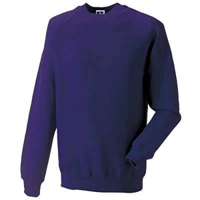 Image of Russell Jerzees Schoolgear 762B Kids Childrens Classic Raglan Sleeve Sweatshirt Purple 1 2 Years