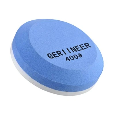 Image of GERIINEER Whetstone Knife Sharpening Stone, 2 in 1 Whetstones for Knives, Stones Garden Tools Kitchen Knives Chisels Axes (400/800 Grit)
