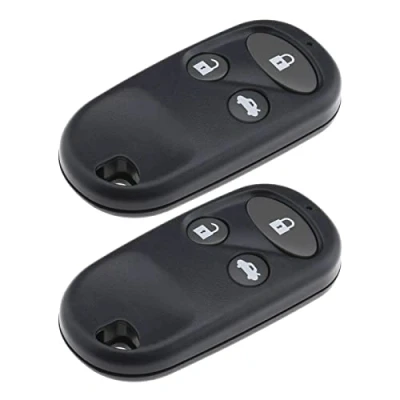Image of EMSea 2Pcs Remote Key Shell Replacement Compatible with Honda Civic CRV Accord Jazz etc 3 Button Fob Case ABS Grey