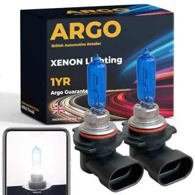 Image of Argo HIR2 9012 Headlight Bulb 55w Xenon White 6000k 12v Car Super Bright Upgrade High Low Dipped Main Beam DRL Headlamp Fog Light Van Bulbs