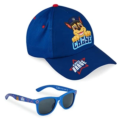 Image of Paw Patrol Baseball Cap and Kids Sunglasses Boys Sun Hat &amp; UV400 for Summer Set (Blue)