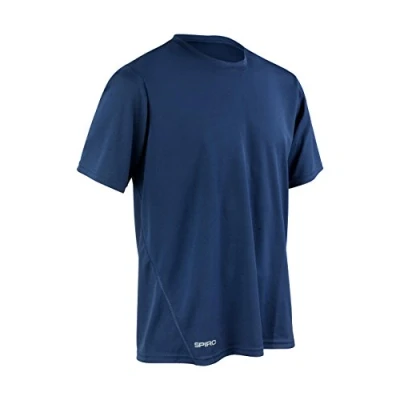 Image of Spiro Men&#039;s Quick Dry Waterproof Short Sleeve T Shirt Navy, Small