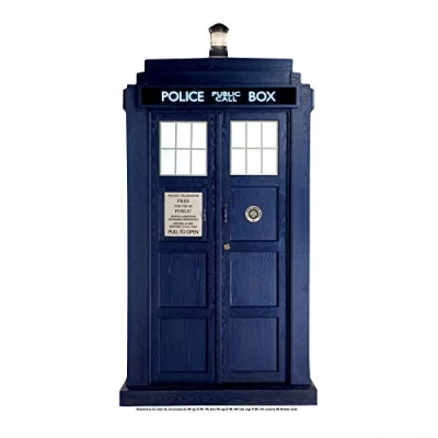 Image of STAR CUTOUTS SC915 Tardis Doctor Mini Cardboard Cutout for Fans and Collectors Height 95cm, Solid, Multicolour, Regular