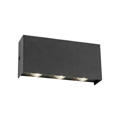 Image of Ls Carla Up &amp; Down Wall Lamp Anthracite 6x 1.75W LED RGB 2700 5000K Dimmable