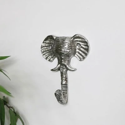 Image of Melody Maison Silver Elephant Head Wall Hook