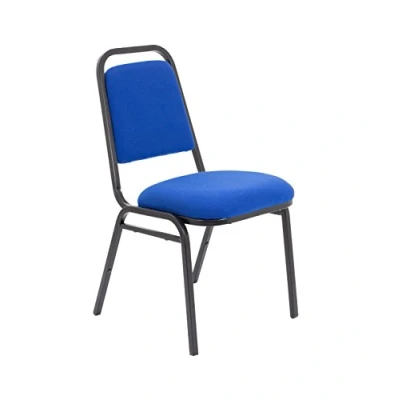 Image of Office Hippo Heavy Duty Meeting Chair, Versatile &amp; Robust Stackable Desk Chair With Strong Frame Padded Durable Seat Cushion, Hard Wearing Conference Royal Blue, Single