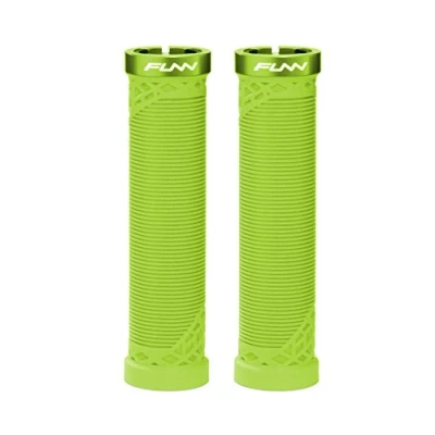 Image of Funn Hilt Mountain Bike Handlebar Grips with Single Lock On Clamp, Lightweight And Ergonomic Bicycle 22 mm Inner Diameter, Unique Patterned For MTB/BMX (Green)