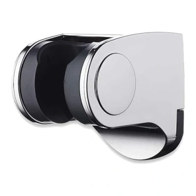 Image of Shower Head Bracket Holder Adjustable Wall Mount Durable ABS Plastic with Sleek Design Secure Fixing Replacement for Bathroom Heads