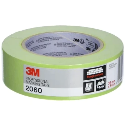 Image of 3M Masking Tape 2060 Rough Surfaces, high tack, UV stable, indoors &amp; outdoors, 36 mm x 50 m