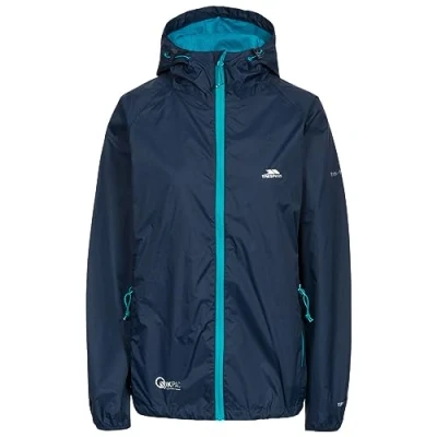Image of Trespass Qikpac Jacket Female, Navy, M, Compact Packaway Waterproof for Women, Medium, Blue