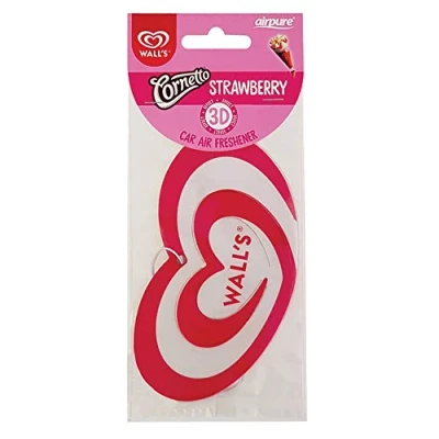 Image of airpure Walls 3D Paper Love Heart Car Air Freshener, Hanging Fragrance for Fresh Scent in Vehicle’s Interior