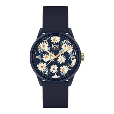Image of Ice WATCH Solar Power Twilight Daisy Women&#039;s Wristwatch With Silicon Strap 020599 (Small)