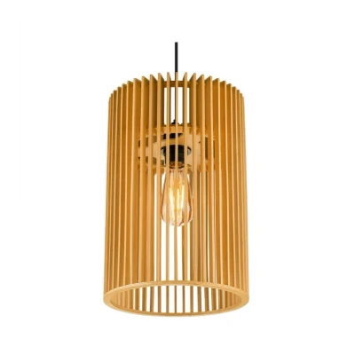 Image of SLV Wud Pendant Cylindrical Matt Natural