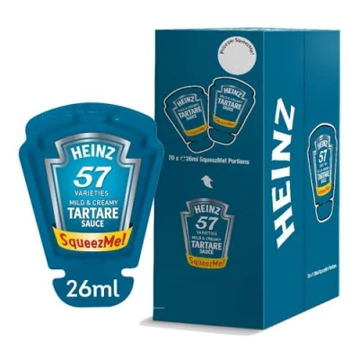 Image of Heinz Tartare Sauce SqueezMe portions, 26 ml (Pack of 70)