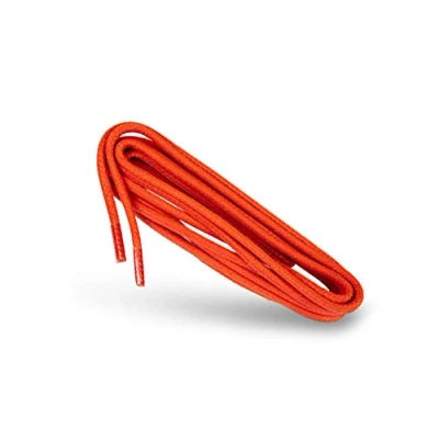 Image of Kaps Waxed Round Shoelaces 100% Natural Cotton Stylish For Dress and Casual Shoes Made in Europe (90 cm 36 inch 5 to 6 eyelet pairs / 98 Orange)