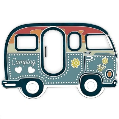 Image of LANOLU Magnetic Bottle Opener Camping Metal and Enamel Campervan Design Perfect Gifts for Campers, Motorhome Enthusiasts, Caravan Lovers Stylish Gadget