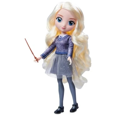 Image of Wizarding World, Luna Lovegood Collectible 8 inch Doll in Harry Potter Hogwarts Ravenclaw Uniform with Accessories Kids Toys for Girls and Boys Ages 5 up