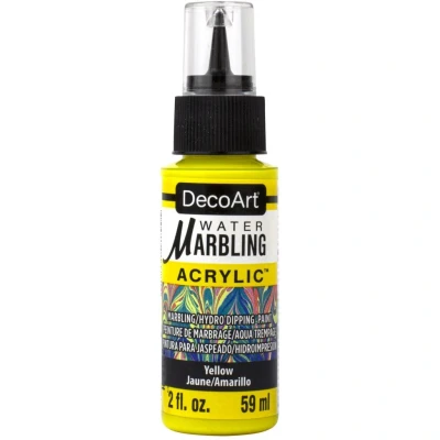 Image of DecoArt Water Marbling Paint 2oz Yellow