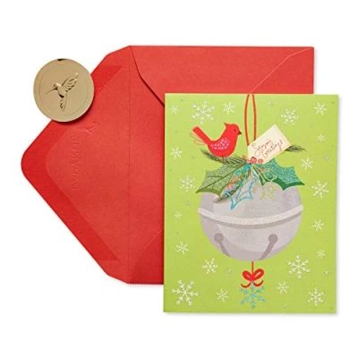 Image of Papyrus Holiday Cards Boxed with Envelopes, Happy Season, Jingle Bell (20 Count)
