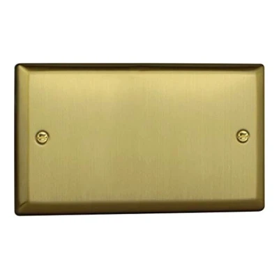 Image of Varilight Urban Brushed Brass Double Gang Blanking Plate