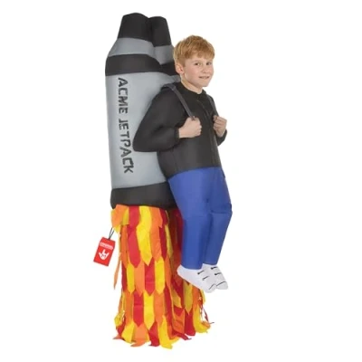 Image of Morph Kids Inflatable Jetpack Costume, Jet Pack Rocket Costume Kids, Boys One Size