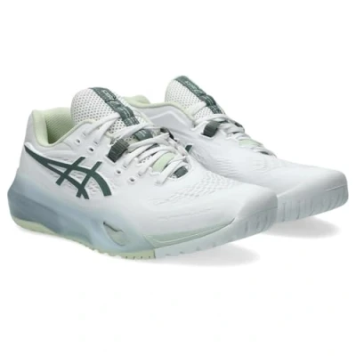 Image of Asics GEL Resolution X Multicourt tennis shoes, Women&#039;s, Size: 5, White/monument blue shoes