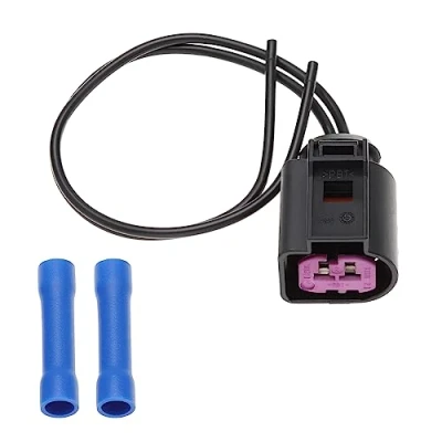 Image of the Lord of Tools 1Pcs Car Generator Plug Wiring Harness with Heat Shrink Tubes 1J0973772 Compatible Audi VW 2 Pin Alternator Connector