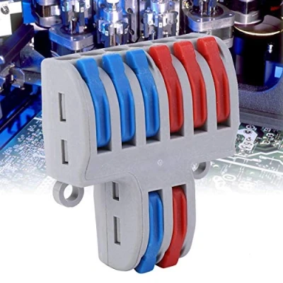 Image of Spring Cable Connector， Terminal Block With Lever, Lightweight Retardant Insulated Nylon + Copper 2 In 6 5Pcs For Controlling Multiple Lights