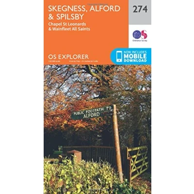 Image of Explorer Active 274 Skegness, Alford &amp; Spilsby Map With Digital Version