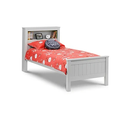 Image of Julian Bowen MAINE BOOKCASE BED DOVE GREY, MDF, Single