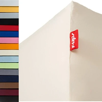 Image of r up Best fitted sheet 140 x 200 160 220 to 35 cm high many colours 95% cotton / 5% elastane 230 g/m² Oeko Tex stress even at width (natural).