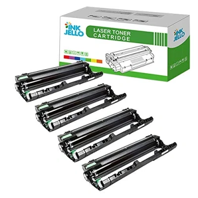 Image of InkJello Compatible Drum Unit Replacement for Brother DCP 9015CDW 9020CDW HL 3140CW 3150CDW 3170CDW MFC 9140CDN 9330CDW 9340CDW DR 241CL (Black/Cyan/Magenta/Yellow, 4 Pack)