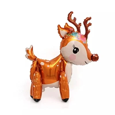 Image of Party Balloons 3D Elk Deer Standing Foil Balloon Children Birthday Decoration CHRISTMAS