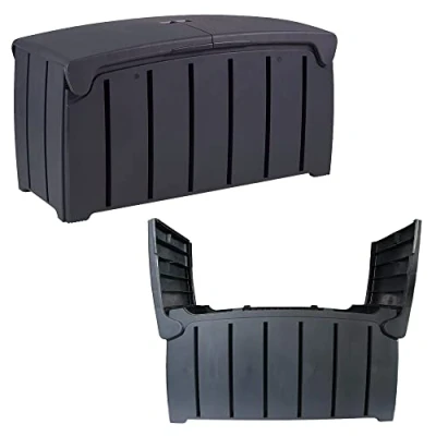 Image of Multipurpose Outdoor Weather Proof Black Garden Storage Box Extra Large 322 Litre Capacity With A Butterfly Lid