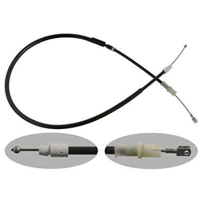 Image of 2E0609701AQ, 2E0609701J Brake Cable FEBI BILSTEIN 37272 Left Rear, Right Rear 1666mm MERCEDES BENZ: Sprinter 3.5 T Van
